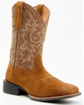 Cody James Men's Badge Xero Gravity Roughout Western Boots - Broad Square Toe | Brown | Free Delivery