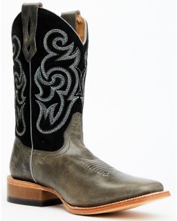 Cody James Men's Lynx Western Boots - Broad Square Toe | Grey | Free Delivery