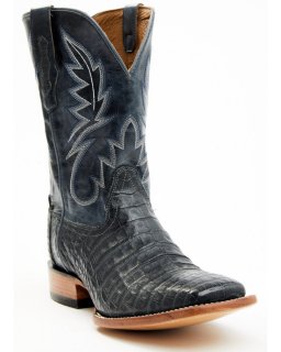 Cody James Men's Exotic Caiman Belly Western Boots - Broad Square Toe | Black | Free Delivery