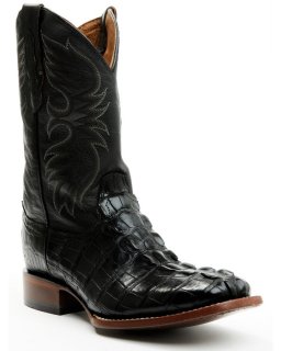 Cody James Men's Exotic Alligator Western Boots - Broad Square Toe | Black | Free Delivery