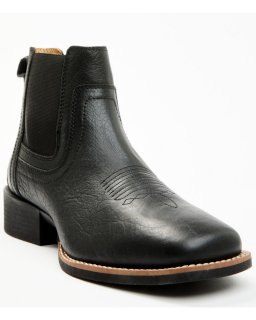 Cody James Men's Ace Chelsea Boots - Broad Square Toe | Black | Free Delivery
