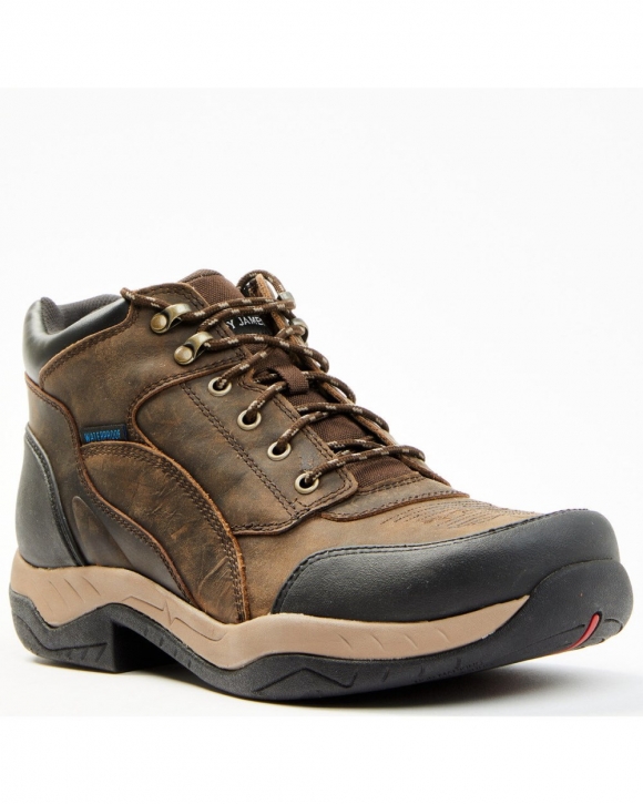 Cody James Men's Endurance Corral Lace-Up WP Soft Work Hiking Boots | Chocolate | Free Delivery
