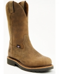 Cody James Men's USA Pull-On Work Boots - Composite Toe | Brown | Free Delivery