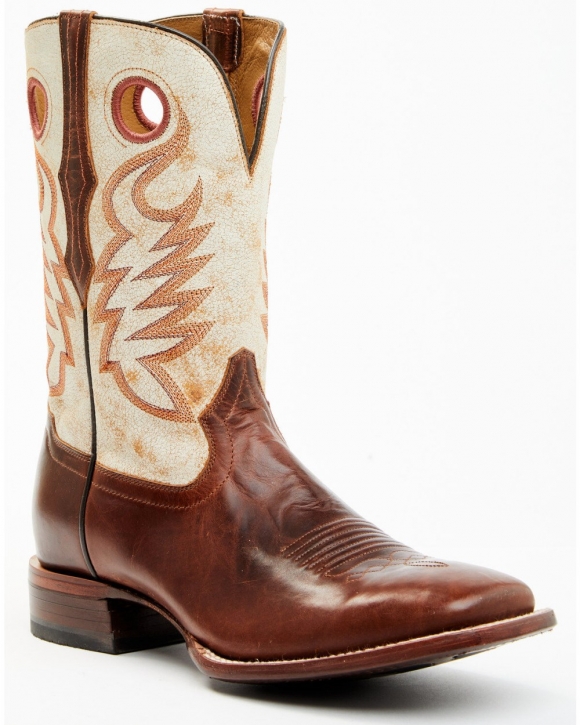 Cody James Men's Union Xero Gravity Bone Western Performance Boots - Broad Square Toe | Ivory | Free Delivery