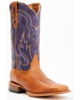 Cody James Men's Tomahawk Western Boots - Broad Square Toe | Blue | Free Delivery