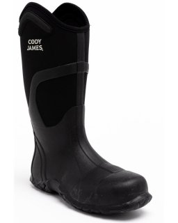 Cody James Men's Rubber Waterproof Work Boots - Composite Toe | Black | Free Delivery
