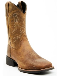 Cody James Men's Ace Western Boots - Broad Square Toe | Tan | Free Delivery