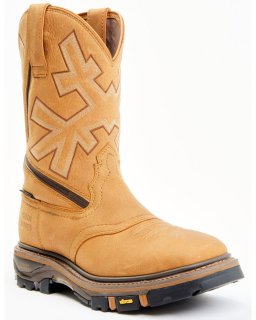 Cody James Men's Decimator ASE7 Western Work Boots - Soft Toe | Brown | Free Delivery