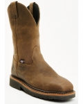 Cody James Men's Pull-On Waterproof Work Boots - Composite Toe | Brown | Free Delivery