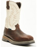 Cody James Men's Tyche Palace Pull-On Waterproof Work Boots - Composite Toe | Ivory | Free Delivery