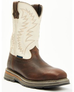 Cody James Men's Tyche Palace Pull-On Waterproof Work Boots - Composite Toe | Ivory | Free Delivery