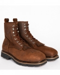 Cody James Men's 8" Mustang Lace-Up Kiltie Work Boots - Composite Toe | Brown | Free Delivery