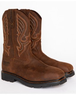 Cody James Men's Waterproof Composite Toe Pull On Work Boots | Brown | Free Delivery