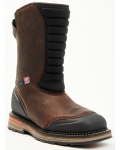 Cody James Men's Pull-On Insulated Work Boots - Composite Toe | Brown | Free Delivery