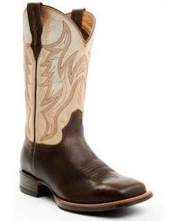 Cody James Men's Hoverfly Western Performance Boots - Broad Square Toe | Cream | Free Delivery