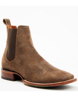 Cody James Men's Ruben Roughout Casual Boots - Broad Square Toe | Brown | Free Delivery