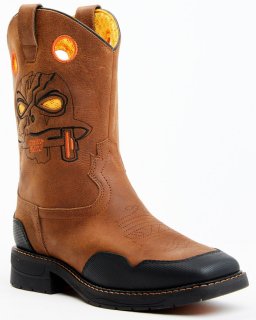 Cody James Boys' Skull Work Boots - Broad Square Toe | Multi | Free Delivery