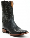 Cody James Men's Exotic Full Quill Ostrich Western Boots - Broad Square Toe | Black | Free Delivery