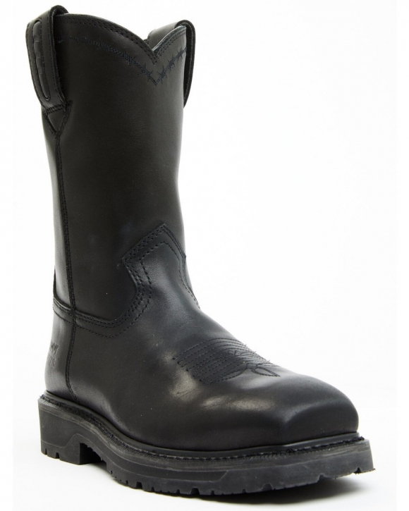 Cody James Men's Uniform Western Work Boots - Composite Toe | Black | Free Delivery