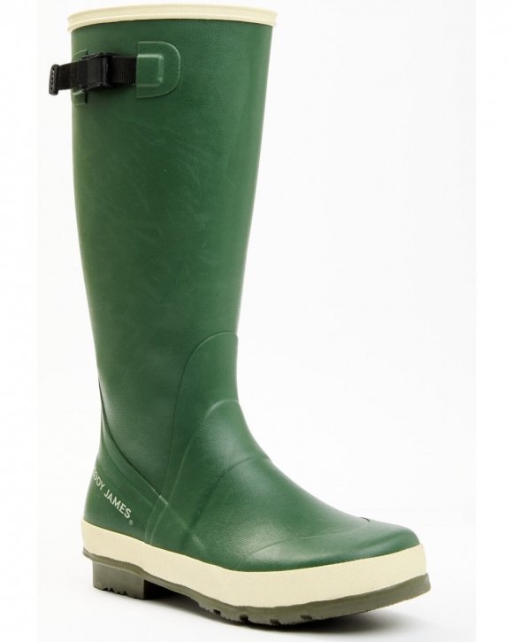 Cody James Men's 17" Rubber Waterproof Work Boots - Round Toe | Green | Free Delivery
