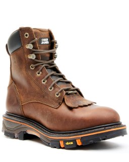 Cody James Men's 8" Decimator Work Boots - Soft Toe | Brown | Free Delivery