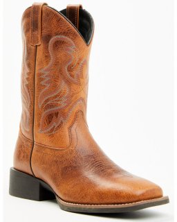 Cody James Men's Ace Performance Western Boots - Broad Square Toe | Brown | Free Delivery