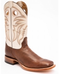 Cody James Men's Leather Western Boots - Broad Square Toe | Brown | Free Delivery