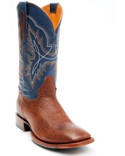 Cody James Men's Whiskey Blues Western Performance Boots - Broad Square Toe | Blue | Free Delivery