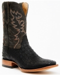 Cody James Men's Exotic Caiman Belly Western Boots - Broad Square Toe | Black | Free Delivery