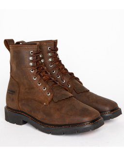 Cody James Men's Waterproof Lace-Up Western Work Boots | Brown | Free Delivery