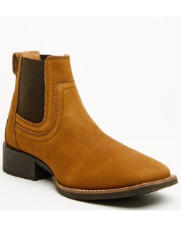 Cody James Men's Ace Chelsea Boots - Broad Square Toe | Brown | Free Delivery