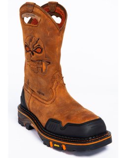 Cody James Men's 11" Decimator Western Work Boots - Nano Composite Toe | Brown | Free Delivery