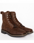 Cody James Men's Mustang Lace-Up Kiltie Work Boots - Soft Toe | Brown | Free Delivery