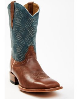 Cody James Men's Shasta Western Boots - Broad Square Toe | Blue | Free Delivery