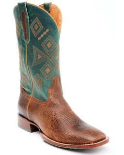 Cody James Men's Maximo Western Performance Boots - Broad Square Toe | Brown | Free Delivery