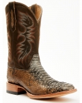 Cody James Men's Python Exotic Western Boots - Broad Square Toe | Brown | Free Delivery