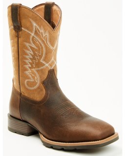 Cody James Men's Ranger Performance Western Boots - Broad Square Toe | Brown | Free Delivery