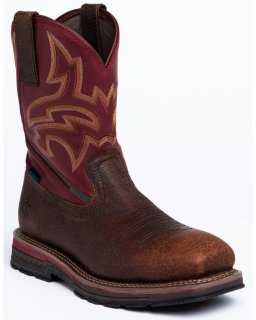 Cody James Men's ASE7 Disruptor Waterproof Western Work Boots - Nano Composite Toe | Brown | Free Delivery