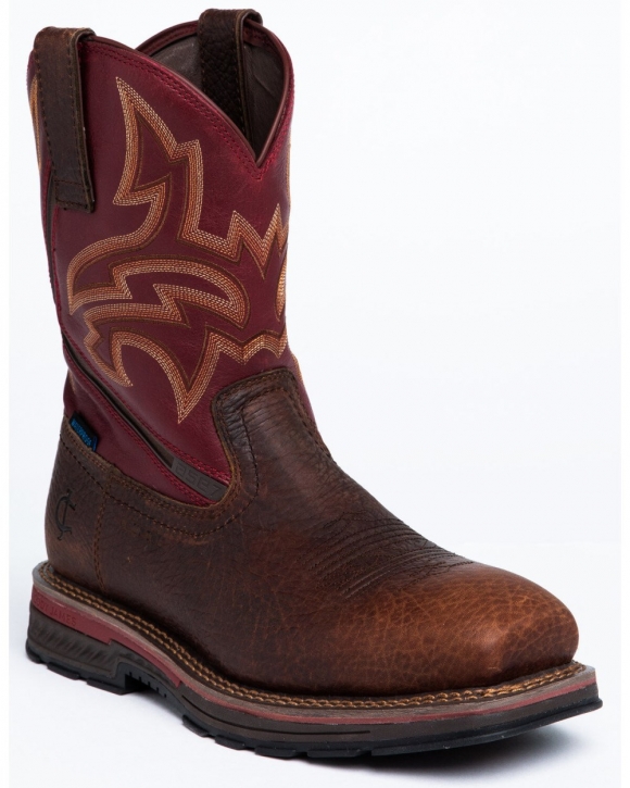 Cody James Men's ASE7 Disruptor Waterproof Western Work Boots - Nano Composite Toe | Brown | Free Delivery