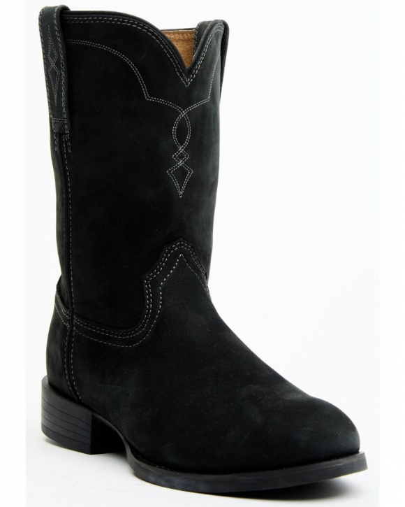 Cody James Cush Core Men's Highland Roper Western Boots - Round Toe | Black | Free Delivery