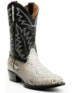 Cody James Men's Exotic Python Western Boots - Medium Toe | Black | Free Delivery