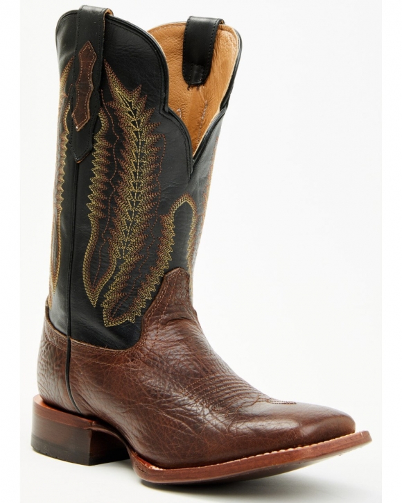 Cody James Men's Buck Western Boots - Broad Square Toe | Black/brown | Free Delivery