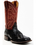 Cody James Men's Exotic Caiman Western Boots - Broad Square Toe | Red | Free Delivery
