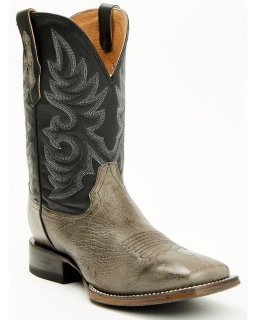 Cody James Men's Exotic Ostrich Belly Western Boots - Broad Square Toe | Grey | Free Delivery