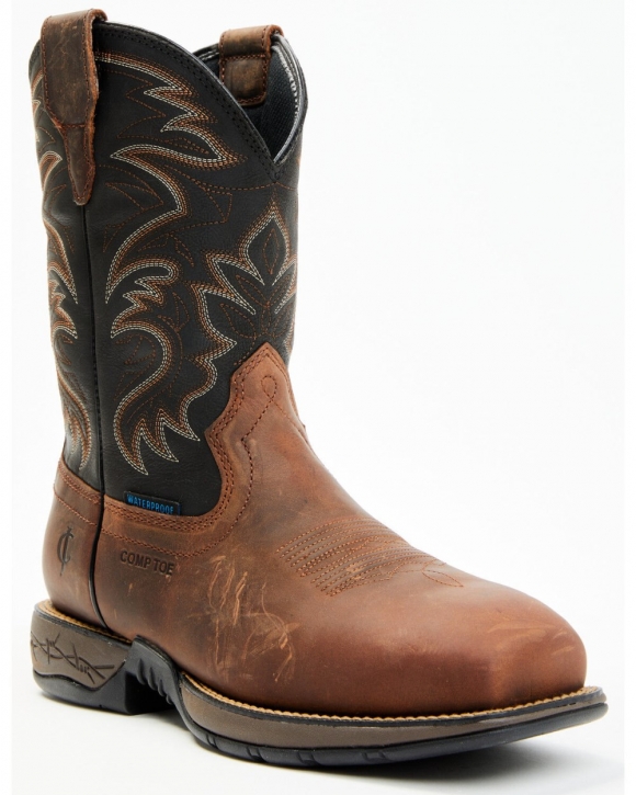 Cody James Men's Xero Gravity Lite Waterproof Pull-On Work Boots - Composite Toe | Black | Free Delivery