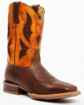 Cody James Men's Xtreme Xero Gravity Western Performance Boots - Broad Square Toe | Orange | Free Delivery