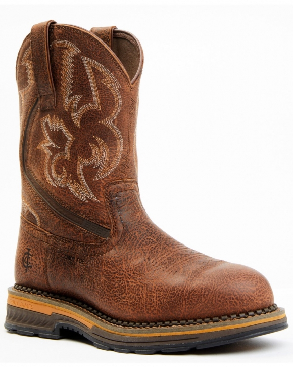 Cody James Men's Disrupter AAA Tyche Crunch Time Waterproof Work Boots - Composite Toe | Red | Free Delivery