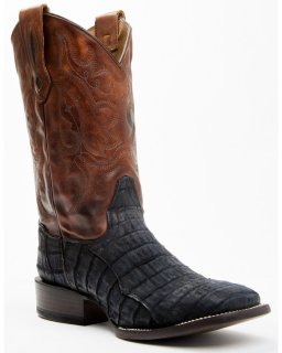 Cody James Men's Exotic Caiman Western Boots - Broad Square Toe | Blue | Free Delivery