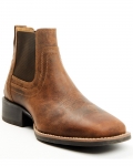 Cody James Men's Ace Chelsea Boots - Broad Square Toe | Brown | Free Delivery