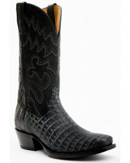 Cody James Men's Exotic Alligator Western Boots - Square Toe | Grey | Free Delivery